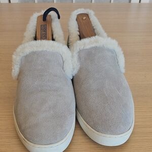 Birdies Gray Suede Slip-On Shoes